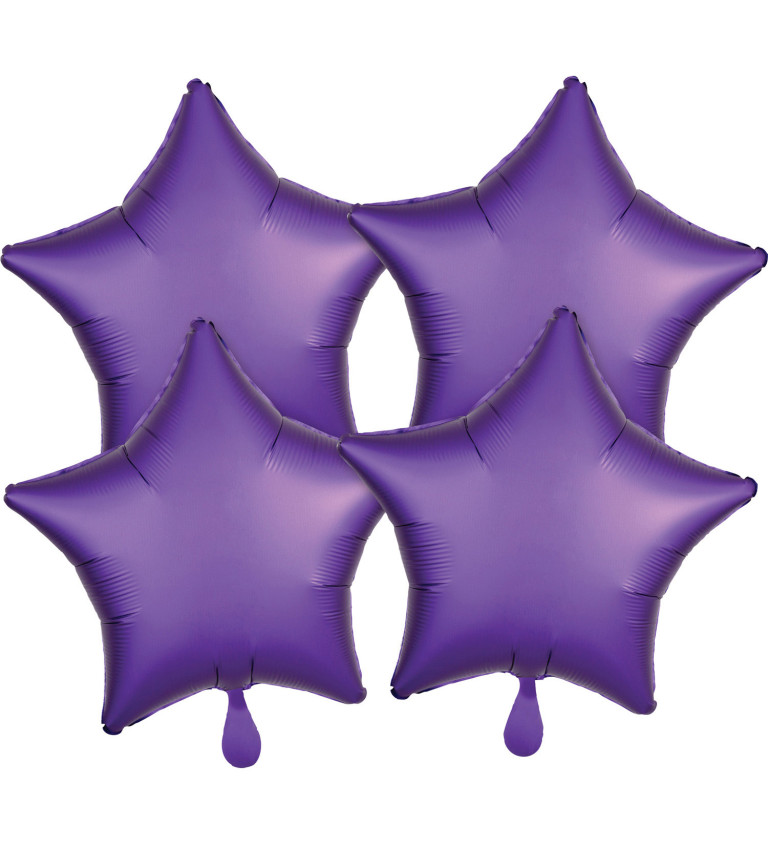Set balónků fialové hvězdy