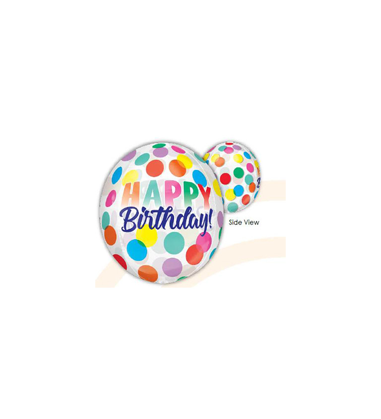 Balón s potiskem Happy Birthday