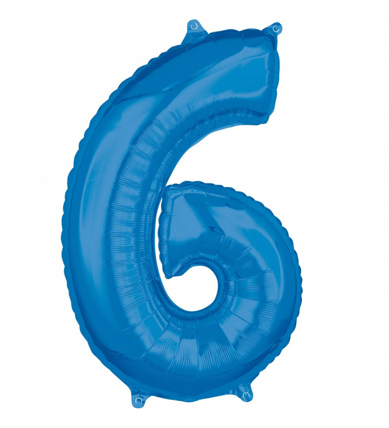 Balónek modrý - číslo 6