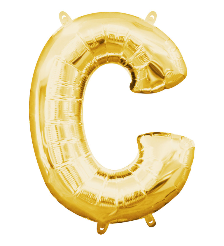 Fóliový balón "C" - Zlatý