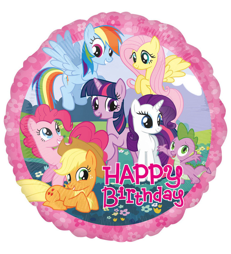 Fólový balónek My Little Ponny - Happy Birthday