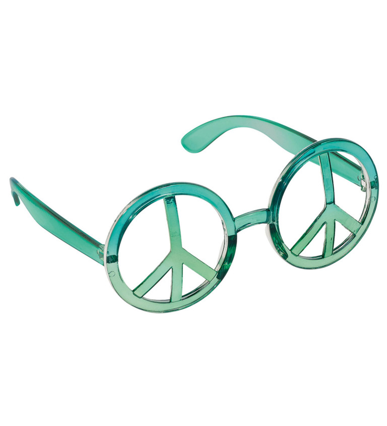 Brýle zelené Znak míru
