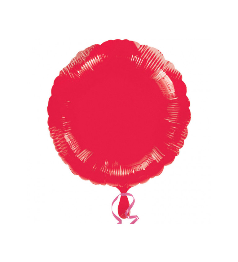 Červený fóliový balónek - kolečko