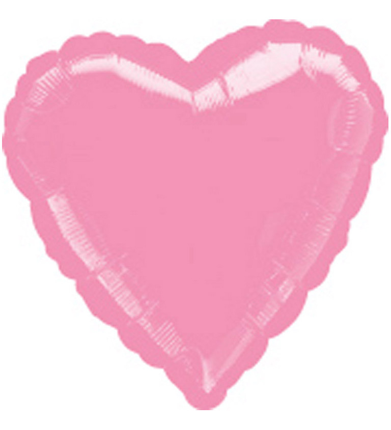 Fóliový balónek - srdce světle růžové