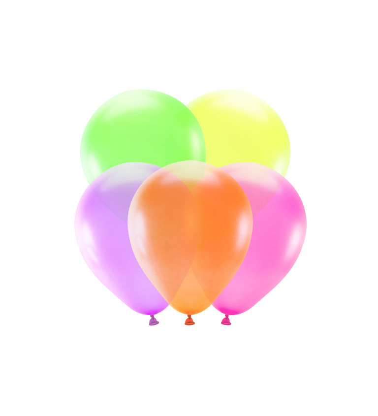 Sada balónků v neonových barvách