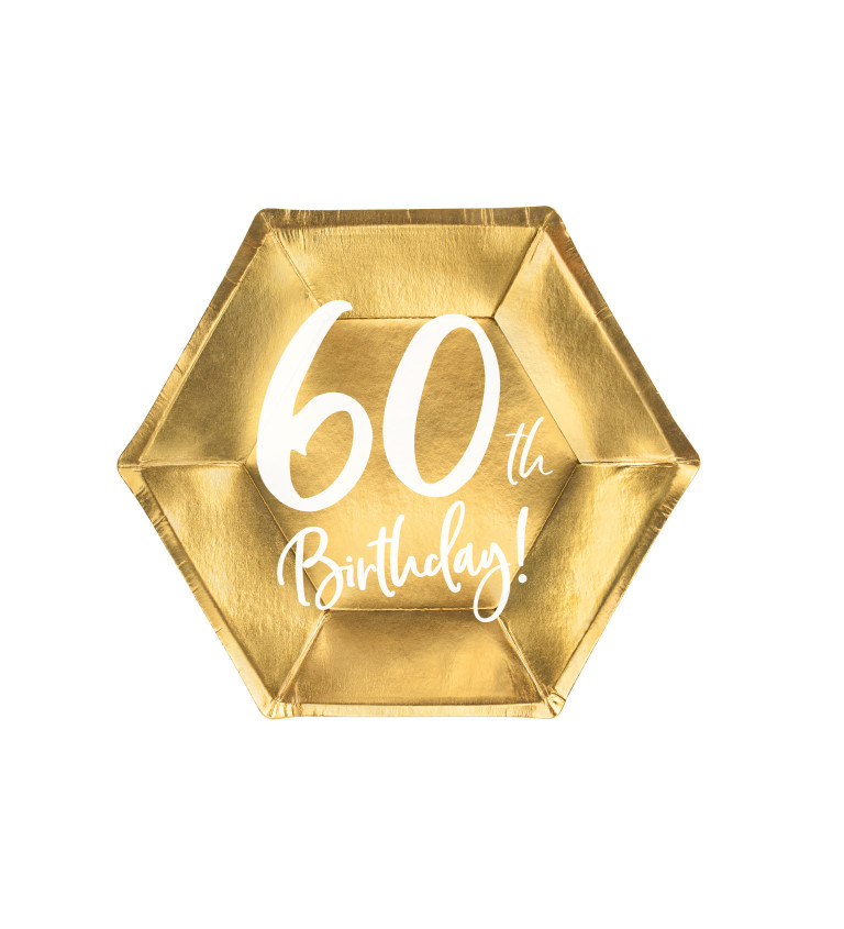 Talířky 60. narozeniny - zlaté