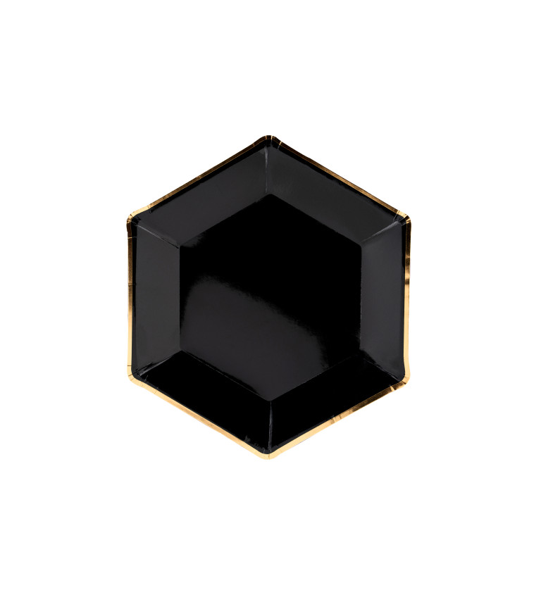 Černé talířky - šestiúhelník