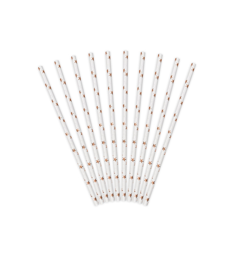 Brčka rosegold hvězdy