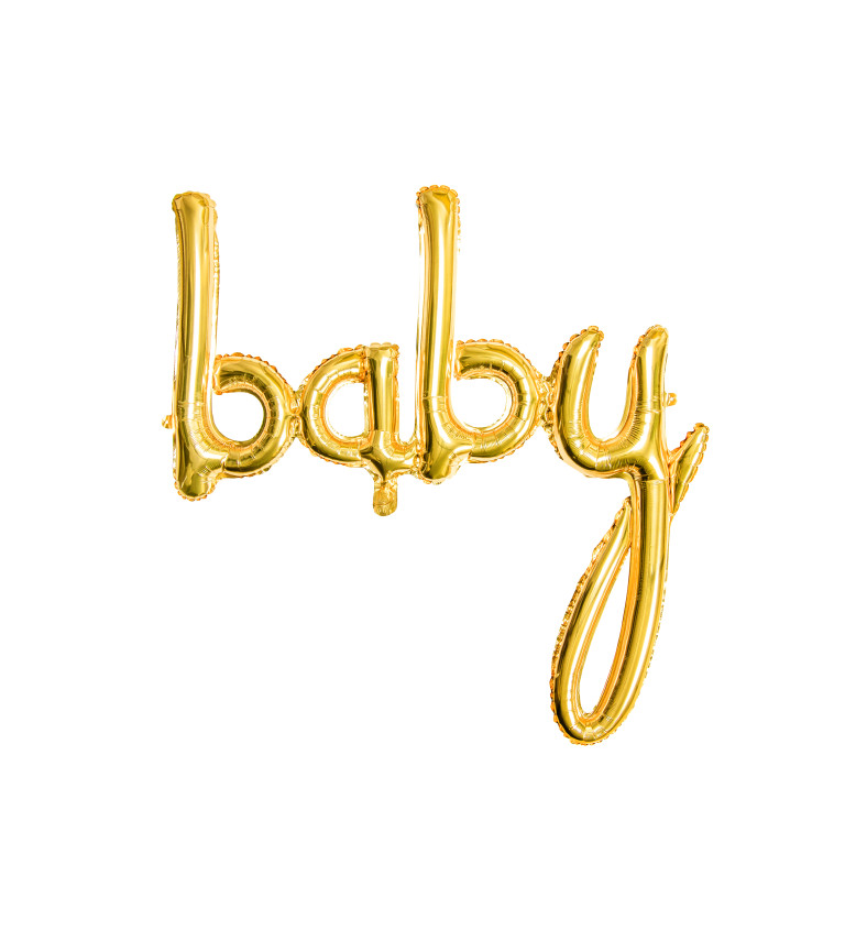 Fóliový zlatý balónek - Baby