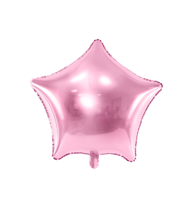Růžový balónek ve tvaru hvězdy