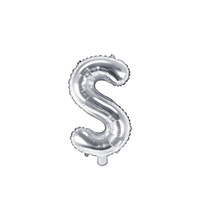 Fóliový stříbrný balónek písmeno S