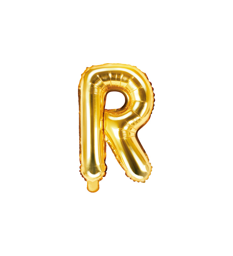 Fóliový zlatá balónek písmeno R
