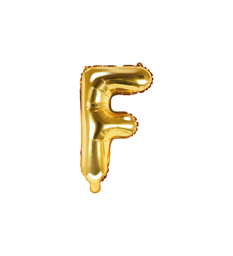 Fóliový zlatý balónek - písmeno F