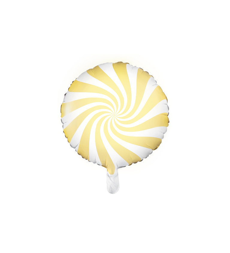 Fóliový balónek Candy - žlutý