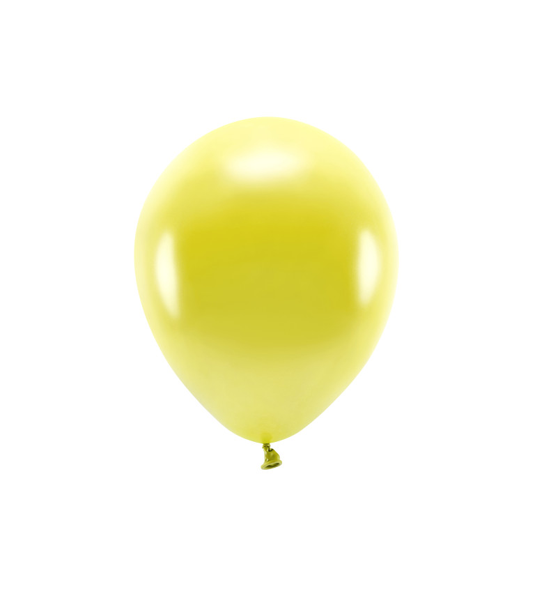 Balónky žluté metalické - ECO