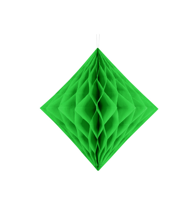 Zelená dekorativní šestihranná rozeta