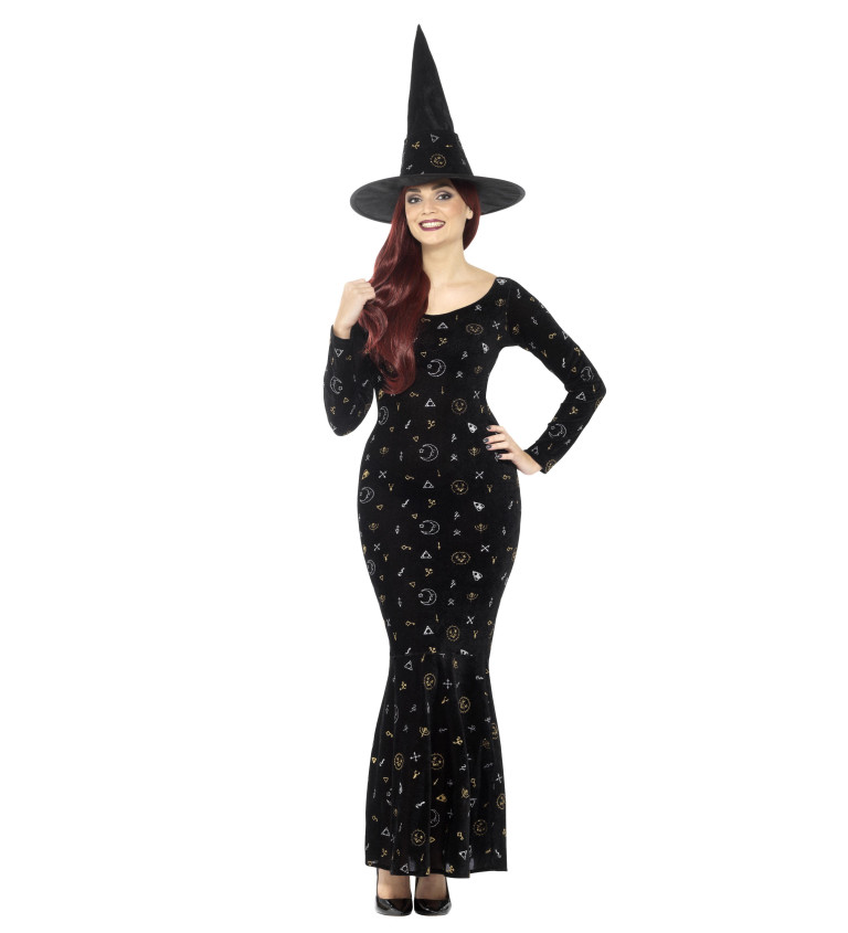 Dámský kostým s motivem čarodějnice Black Magic