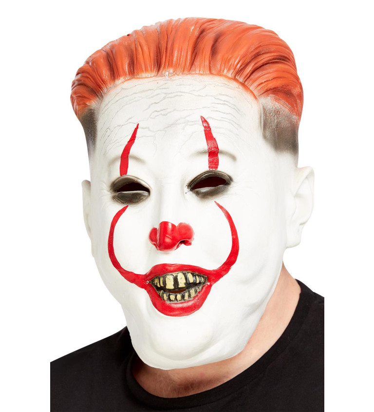 Maska s motivem klaunského diktátora