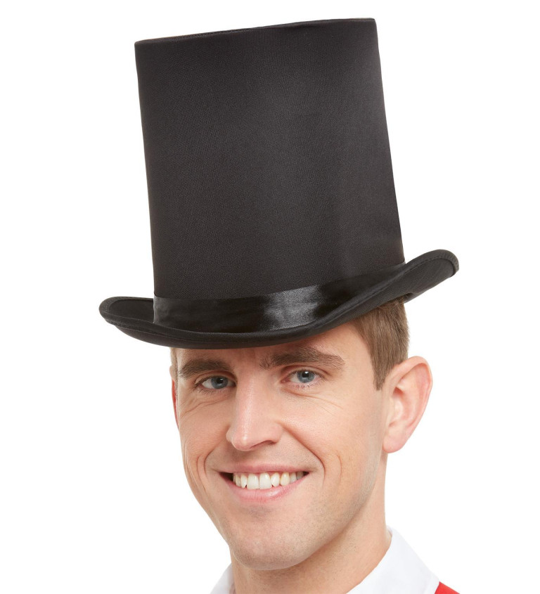 Černý klobouk vysoký