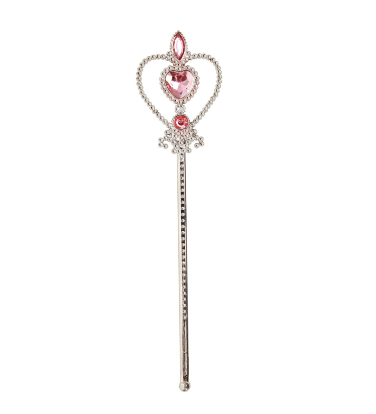 Princeznovská hůlka - růžové srdce