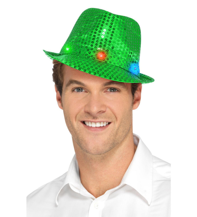 Zelený Light Up klobouk