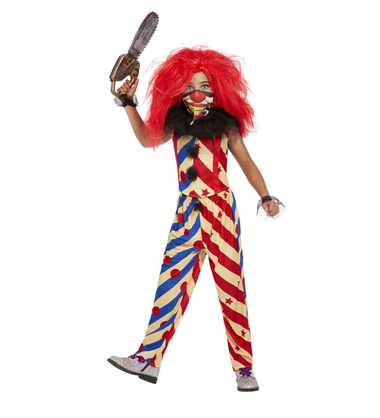 Dívčí kostým Pološílená klaunice