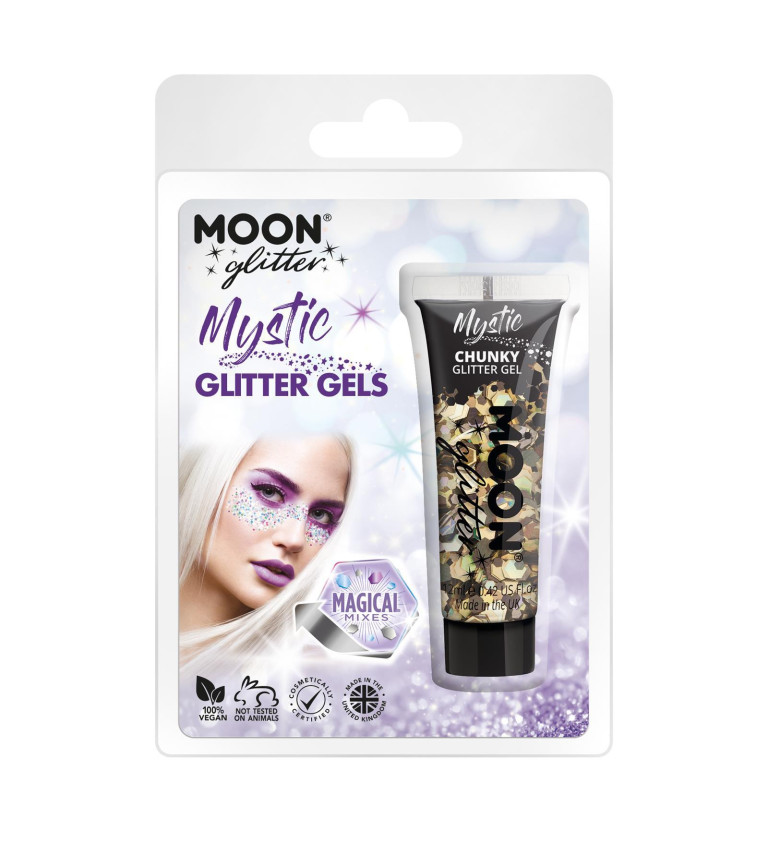 Glitter gel Moon zlatý