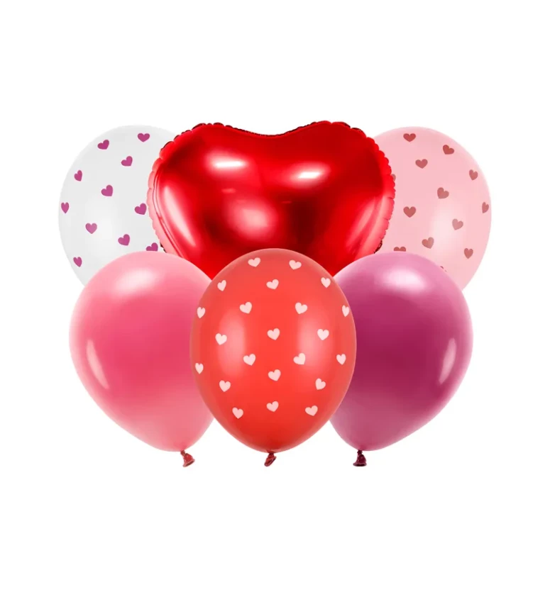 Sada valentýnských balónků 6ks