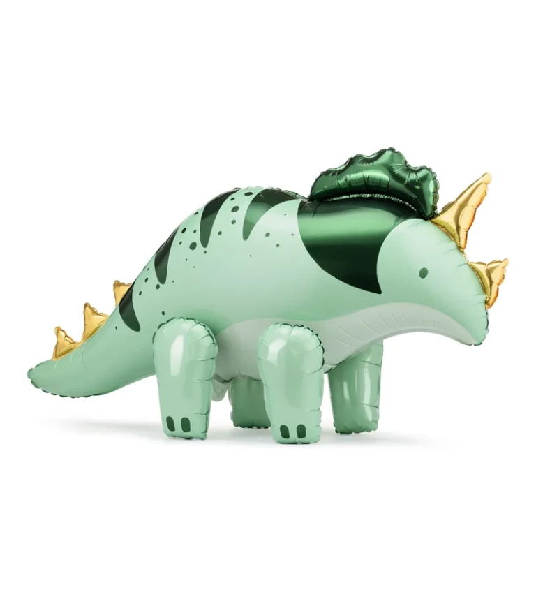 Stojící fóliový balónek dinosaurus - Triceratops