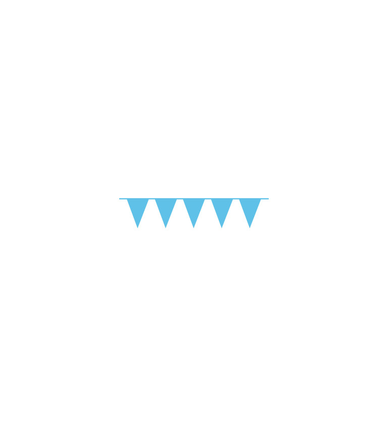 Modrá girlanda - trojúhelníky
