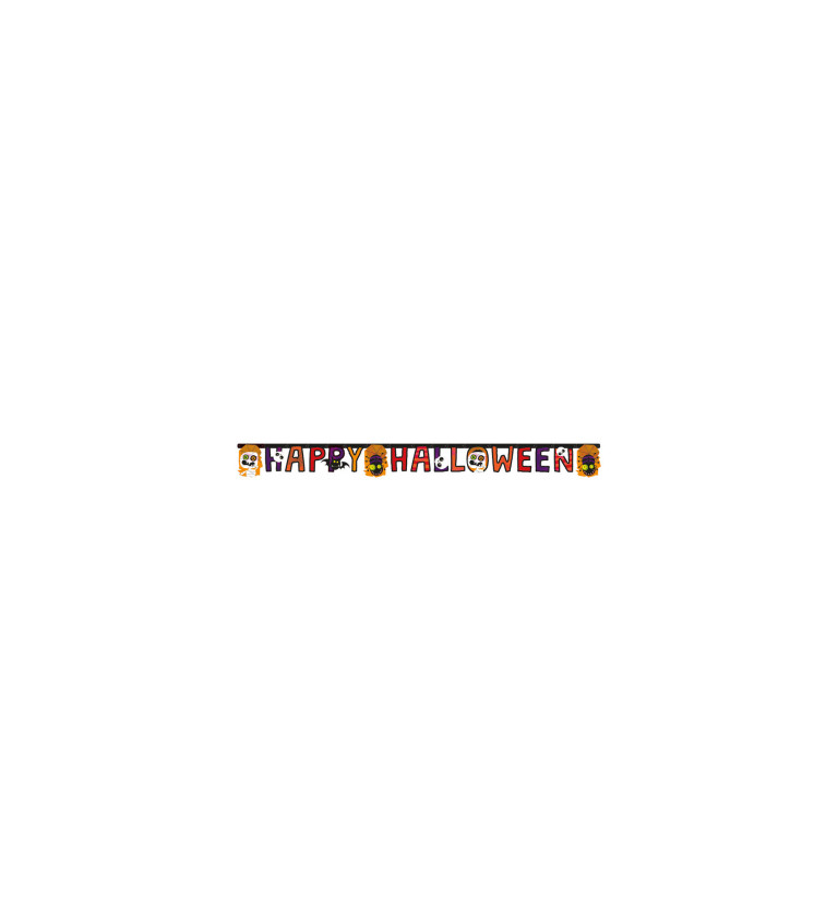 Girlanda s nápisem "Happy Halloween"
