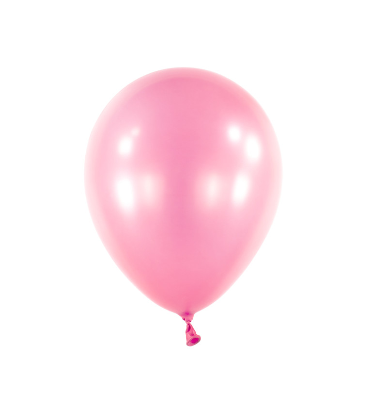 Perleťový růžový balónek (latex)