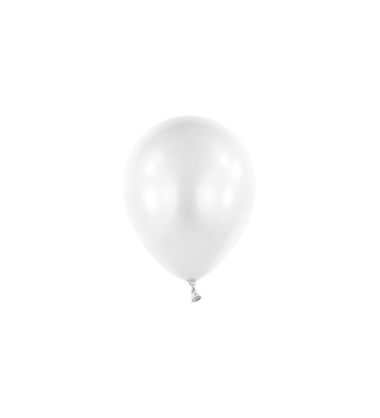 Bílé perleťové balónky