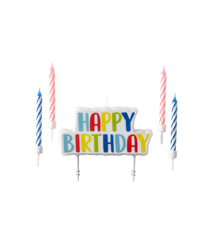 Dortové svíčky - Happy Birthday