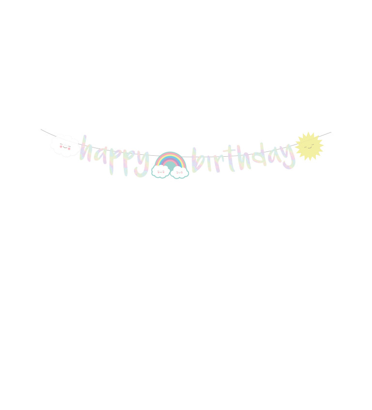 Písmenkový narozeninový banner Mráček