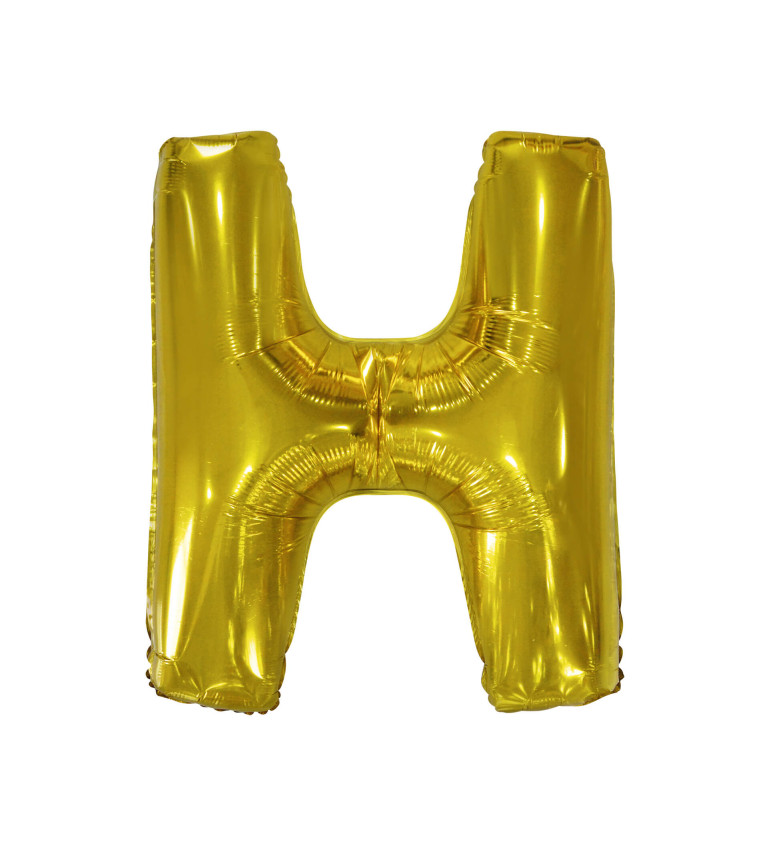 Fóliový balónek písmeno H zlatý