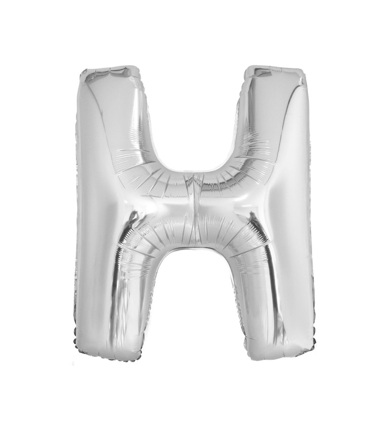 Fóliový stříbrný balónek - H