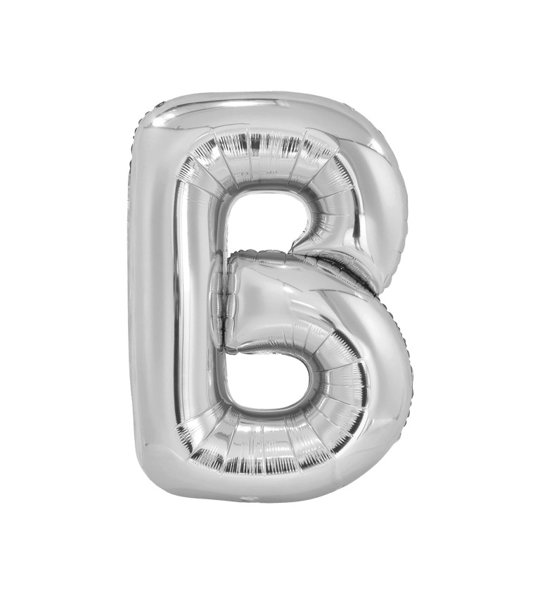 Fóliový stříbrný balónek písmeno B