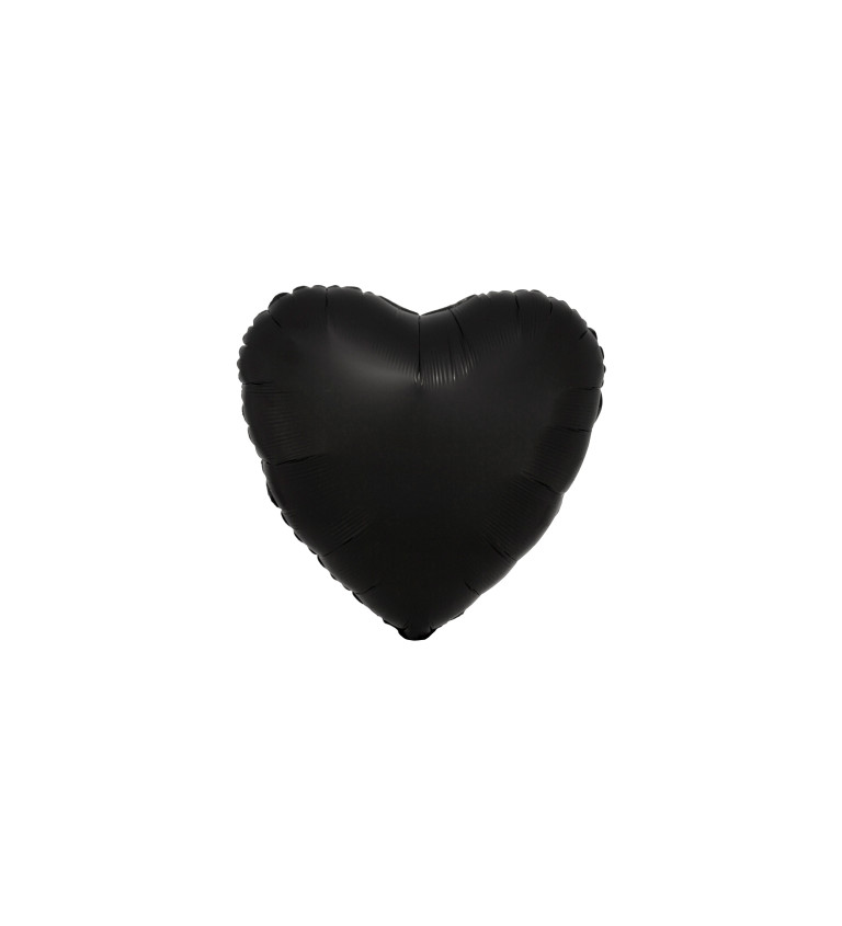 Fóliový balónek - černé srdce