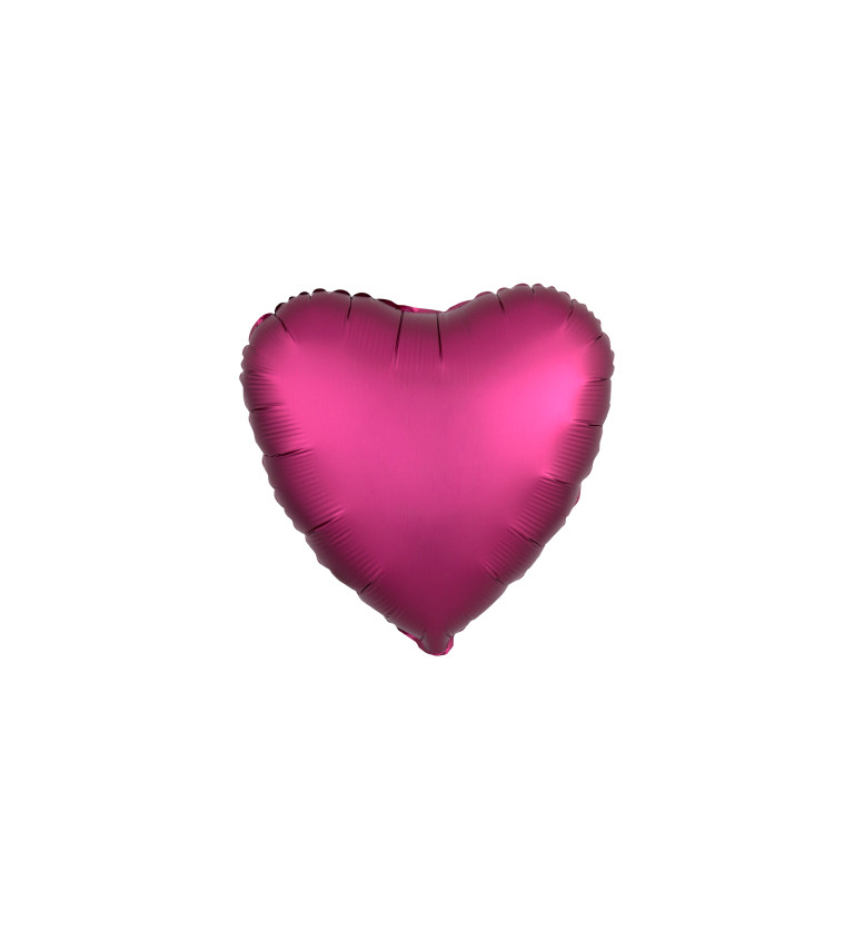 Balonek ve tvaru srdce - růžový - foliový