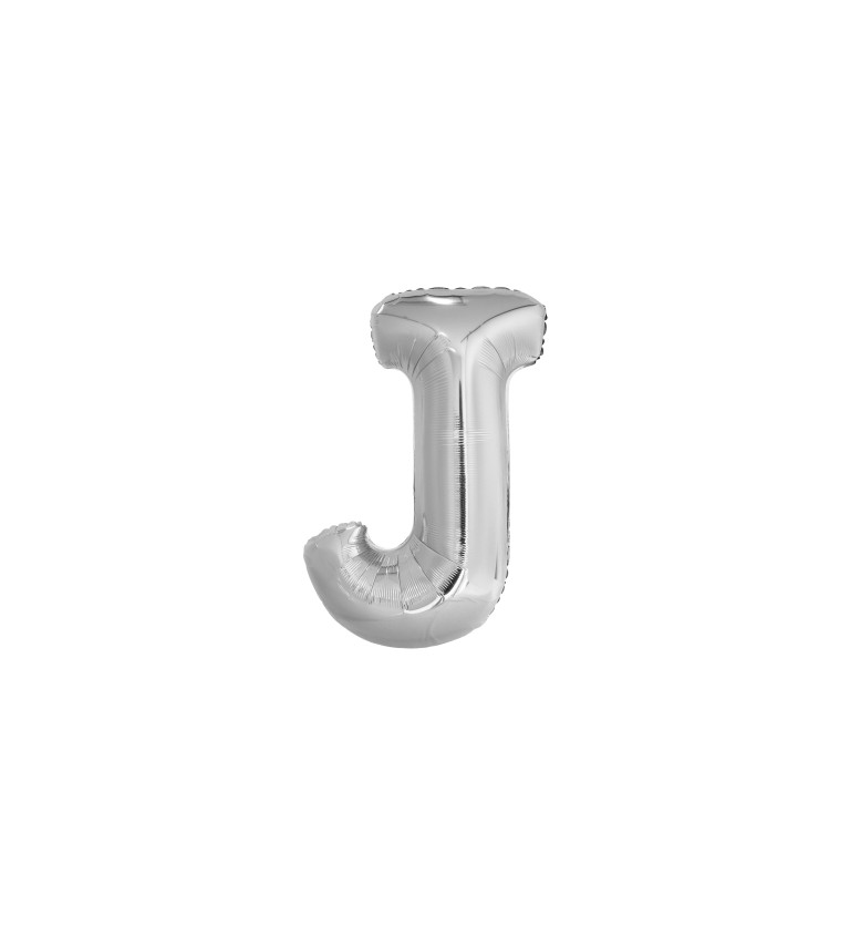 Stříbrný balónek písmeno J