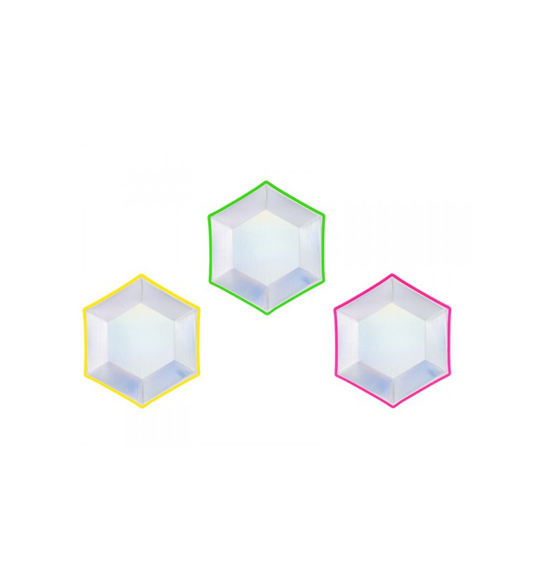 Holografické talířky - šestiúhelník
