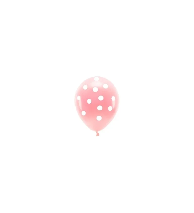 Eco balónky - růžové s tečkami