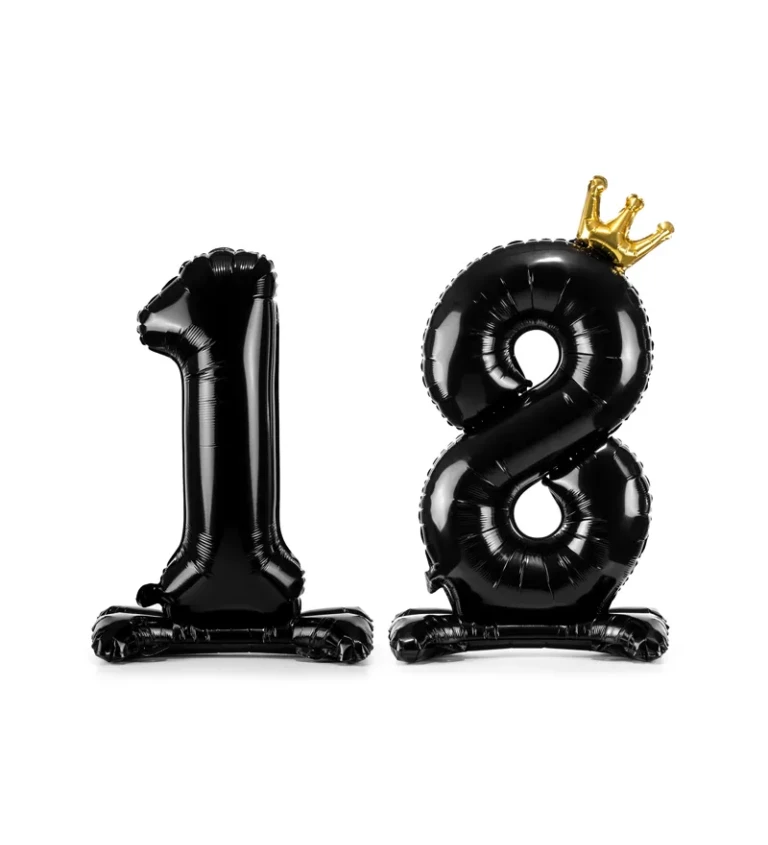 Černé číslice 18. narozeniny fóliové