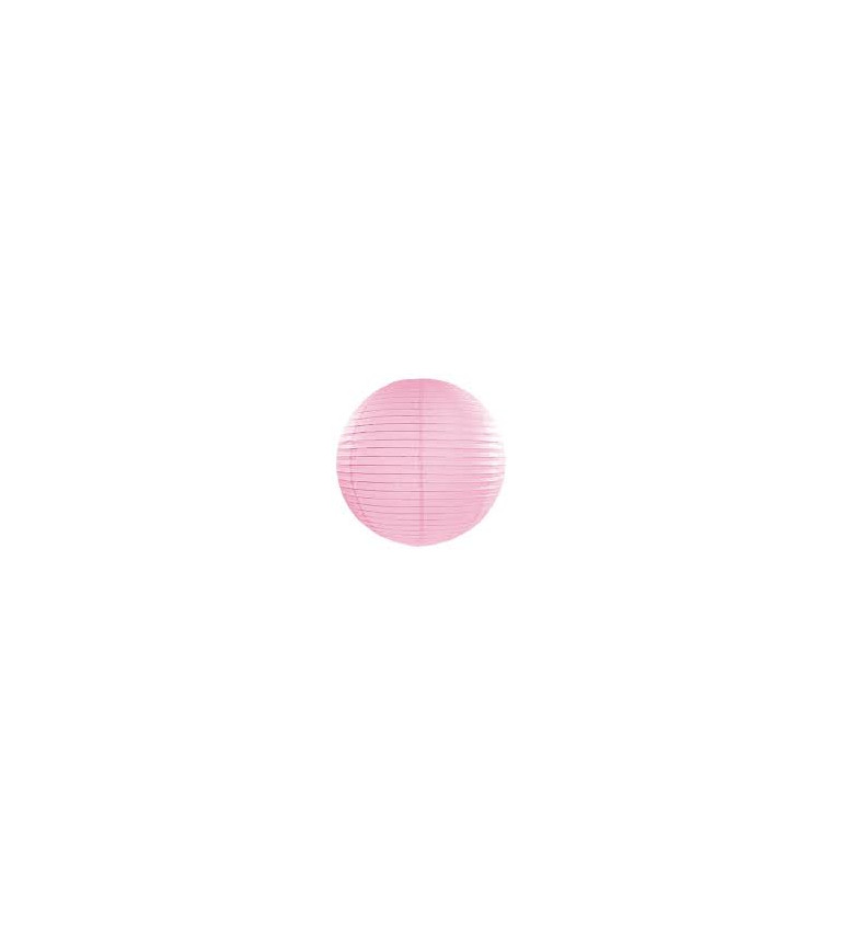 Lampión - světle růžová - 25cm