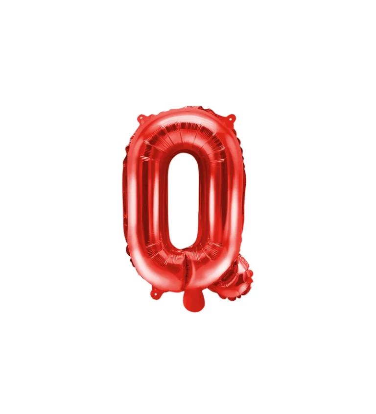 Fóliové červené písmeno Q