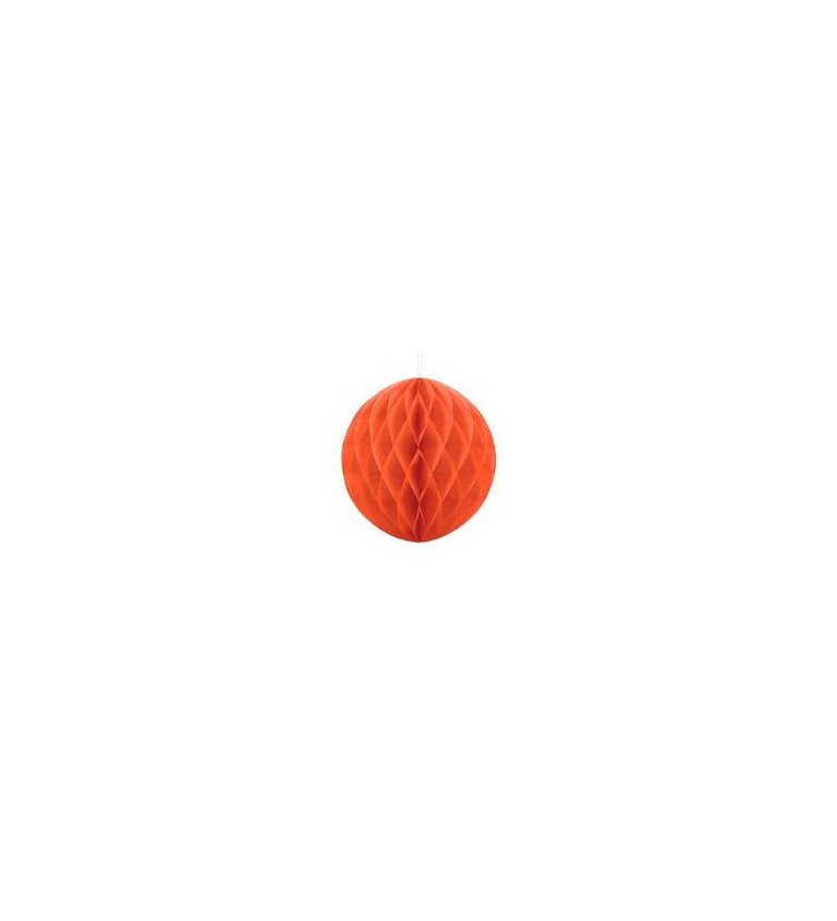 Papírová dekorační koule - oranžová