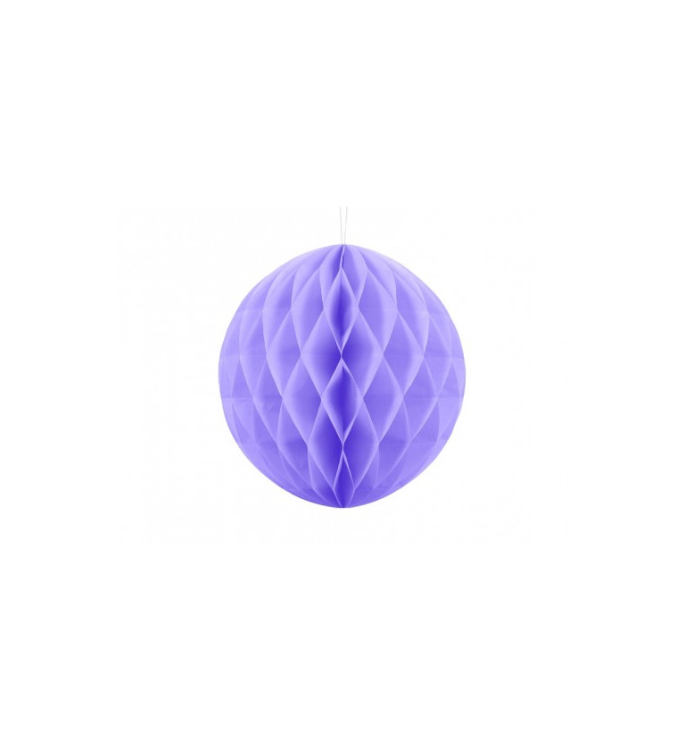 Papírová fialová koule - dekorační