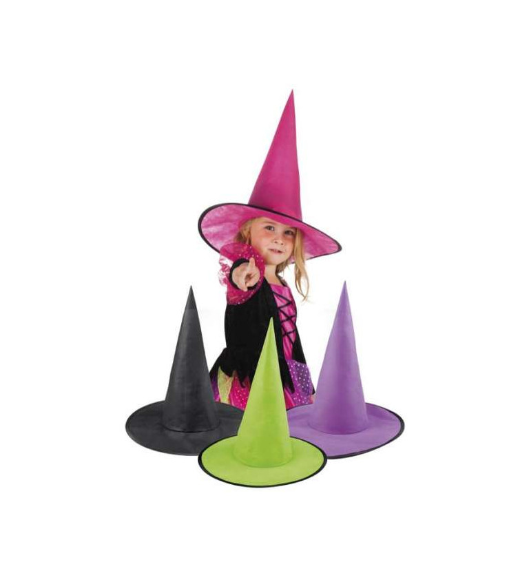 Klobouk čarodějnice - růžový