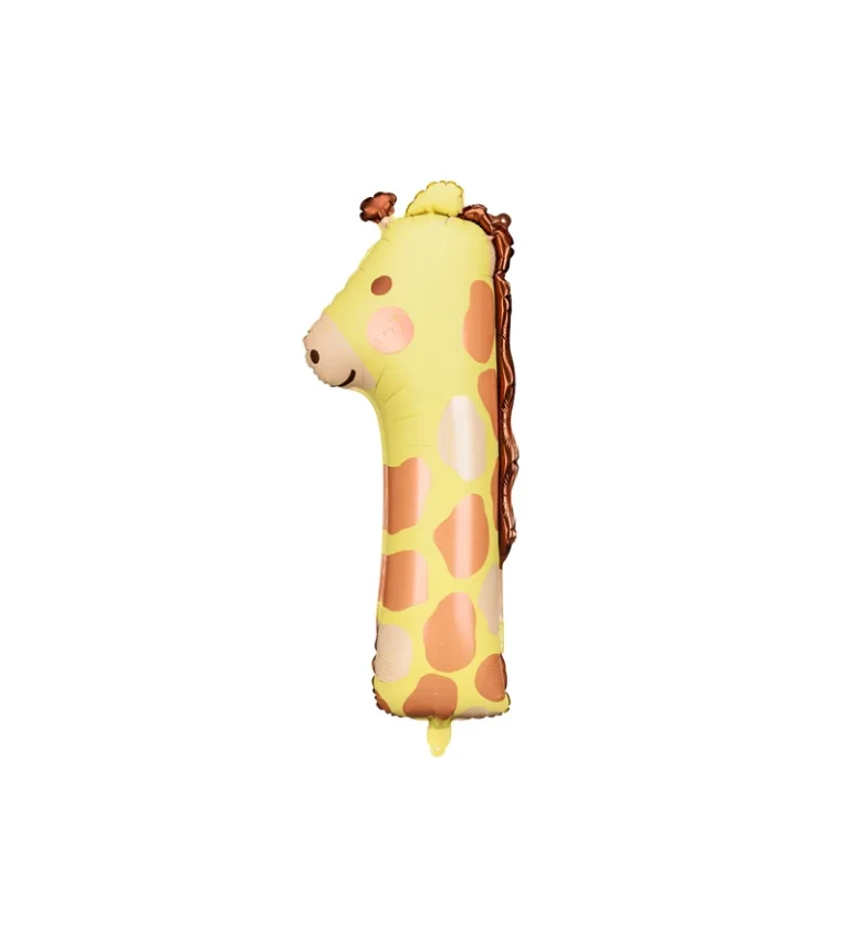Fóliový balónek číslo 1 - žirafa